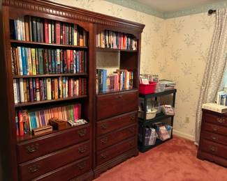 Lots of books-- Biblical studies, Christian inspirational books, and also novels
