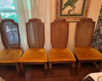4 cane back dining chairs in great condition