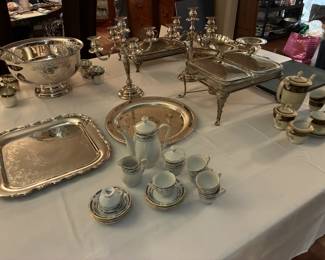 Silver plate serveware