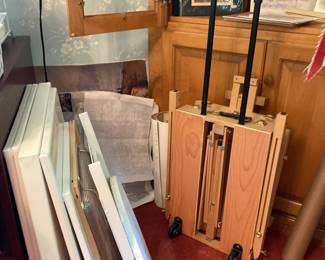 Large selection of arts and crafts supplies- including canvases
