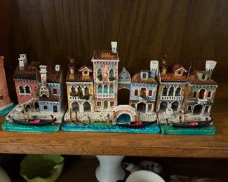 Giovanni Moro signed handpainted Venice miniatures