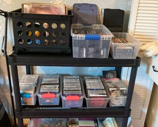 LPs, CDs, and scrapbooking supplies