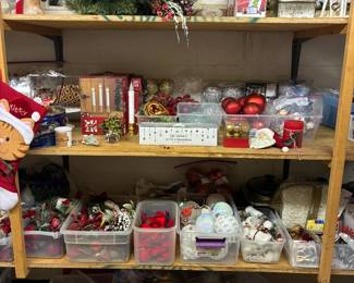 Tons of Christmas ornaments