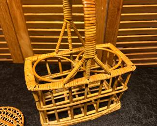 Rattan Wine Caddy