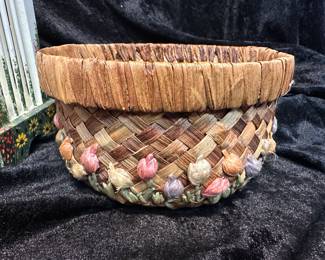 Basket with Woven Flower