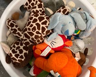 Basket of dog toys