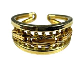 14kt Yellow Gold Tapered Texture Toe Ring