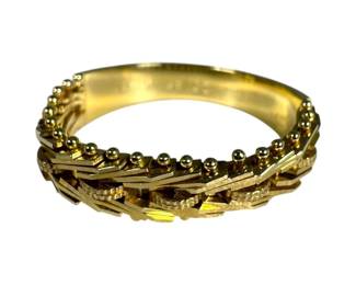 14kt Yellow Gold Half Flexible Link 5pt75mm Ring
