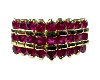 10kt Yellow Gold Ruby Ring