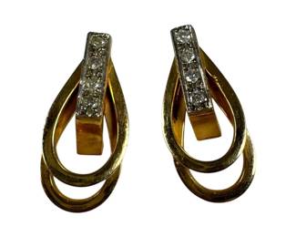 14kt Yellow Gold Diamond Drop Earrings