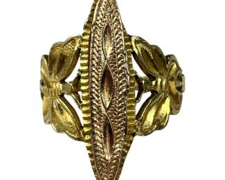 14kt Two Tone Butterfly Ring