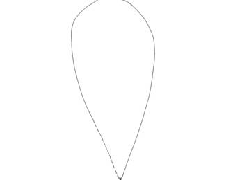 14kt White Gold Aquamarine and Diamond Necklace