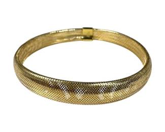 10kt Yellow Gold Mesh Bangle Bracelet