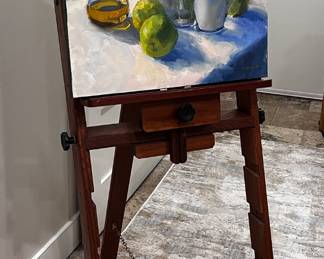 Easel and painting
