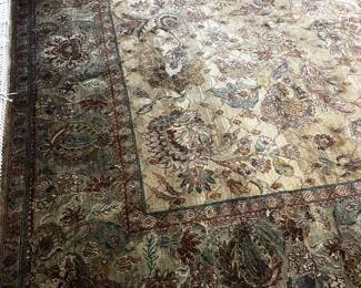 9x12 rug, some wear and tear.