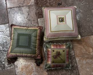Decorative silk pillows