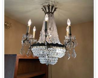 Antique crystal chandelier