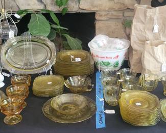 Federal Glass - Madrid Pattern Amber Glass in beautiful condition
Any imperfect glass, $1 per item