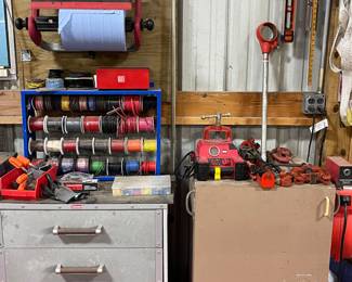 METAL STORAGE CABINETS, WIRING, LEVELS