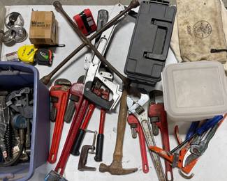 PIPE WRENCHES, HAMMERS, SAWS