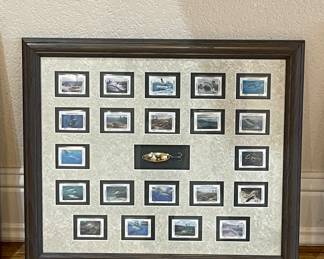 FRAMED FISHING STAMPS BY CCA