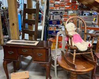ACCENT TABLES, CHILD’S ROCKING CHAIR