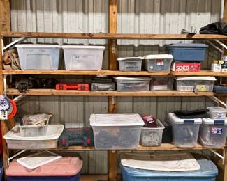 TOTES OF PLUMBING, ELECTRICAL, TOOLS, POWERTOOLS
