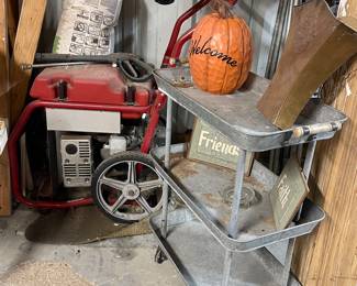 METAL TRAY ON WHEELS, WHEELHOUSE 5500 GENERATOR