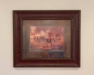 ROBERTA WESLEY “DAY OF THE HORNS” FRAMED PRINT
