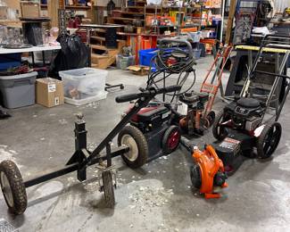 ULTRA-TOW HEAVY DUTY TRAILER DOLLY, ECHO GAS BLOWER, SWISHER TRIM-N-MOW, BRIGGS & STRATTON 2800 PSI PRESSURE WASHER, HUSQVARNA EDGER