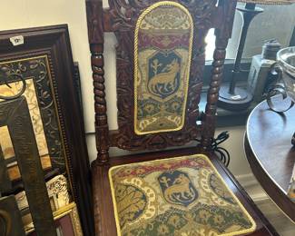 1 of 2 Carved Chairs