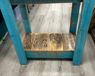 New Turquois and Grey End Table
