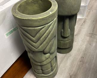 Huge Tiki Planters