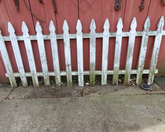 Wood Picket Fence Section