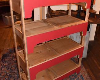 Clever "Upside Down" Dresser Drawer Shelving Unit
