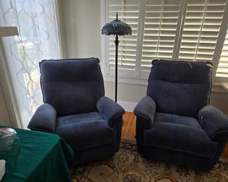 Matching like new Lazy Boy Recliners are available now for $750 a pair or $400 each.