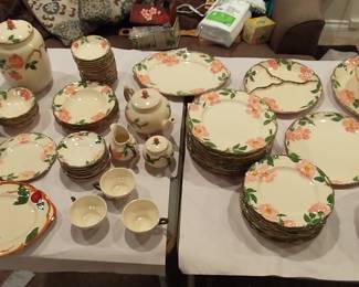 Desert Rose Franciscan ware & red apple (Californian & English) sold as lot.