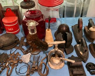 Antique String Holders and Irons