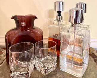 Blenko and MCM barwares