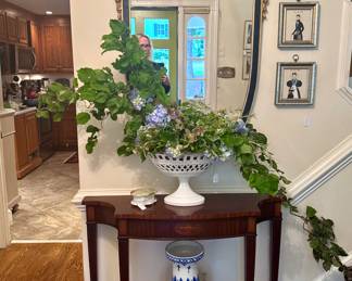 Shield Mirror, Stunning vases, Folk Art watercolors and florals by Peyton Wells Designs