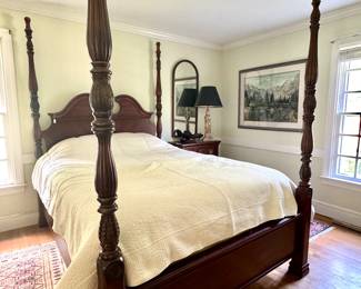 Queen size 4 post bed.