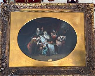 Antique oil painting - on board
