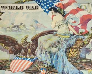 Detail of large World War I certificate