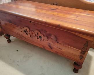 Vintage Lane cedar chest with original labels