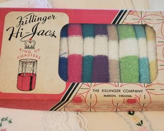 Vintage drink coaster set