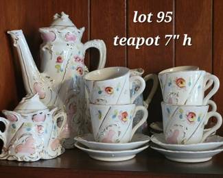 Antique chocolate pot set