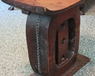 Antique African queen's throne seat