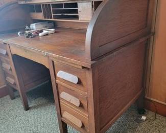 Antique Imperial roll top desk