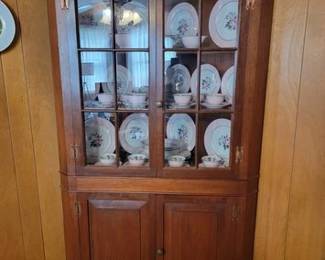 Walnut corner cabinet