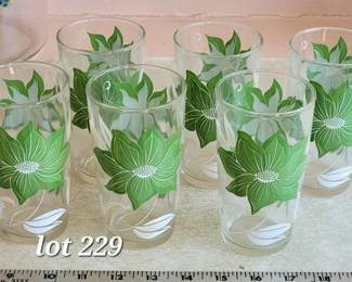 Set of vintage iced tea glasses